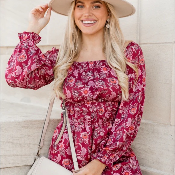 Pink Lily Dresses & Skirts - NWOT Floral Off-Shoulder Romper